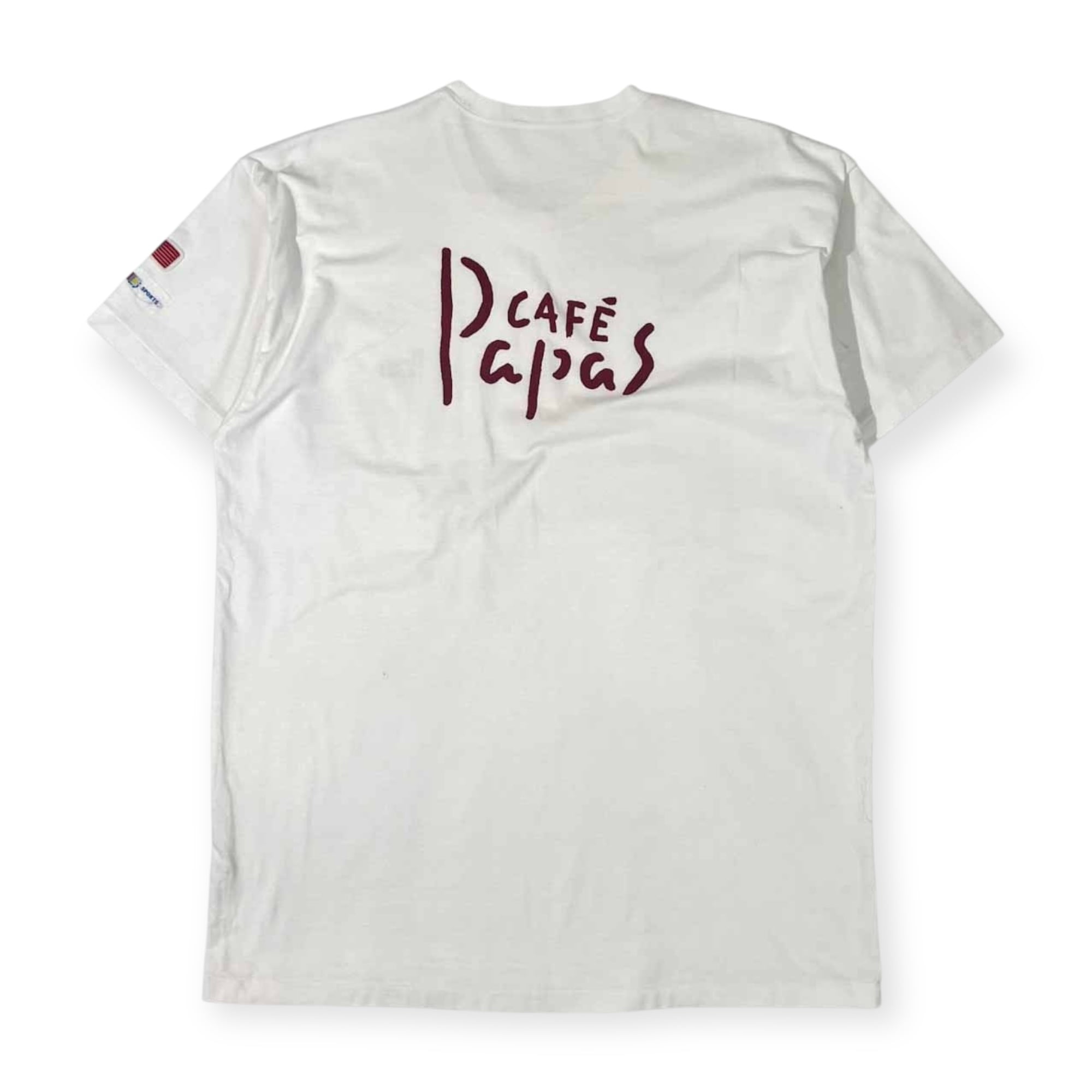 Papas パパス CAFE 背面ロゴデザイン 半袖Tシャツ カットソー M