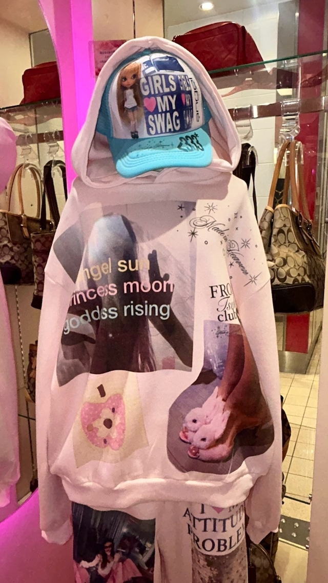 Printed Hoodie pink