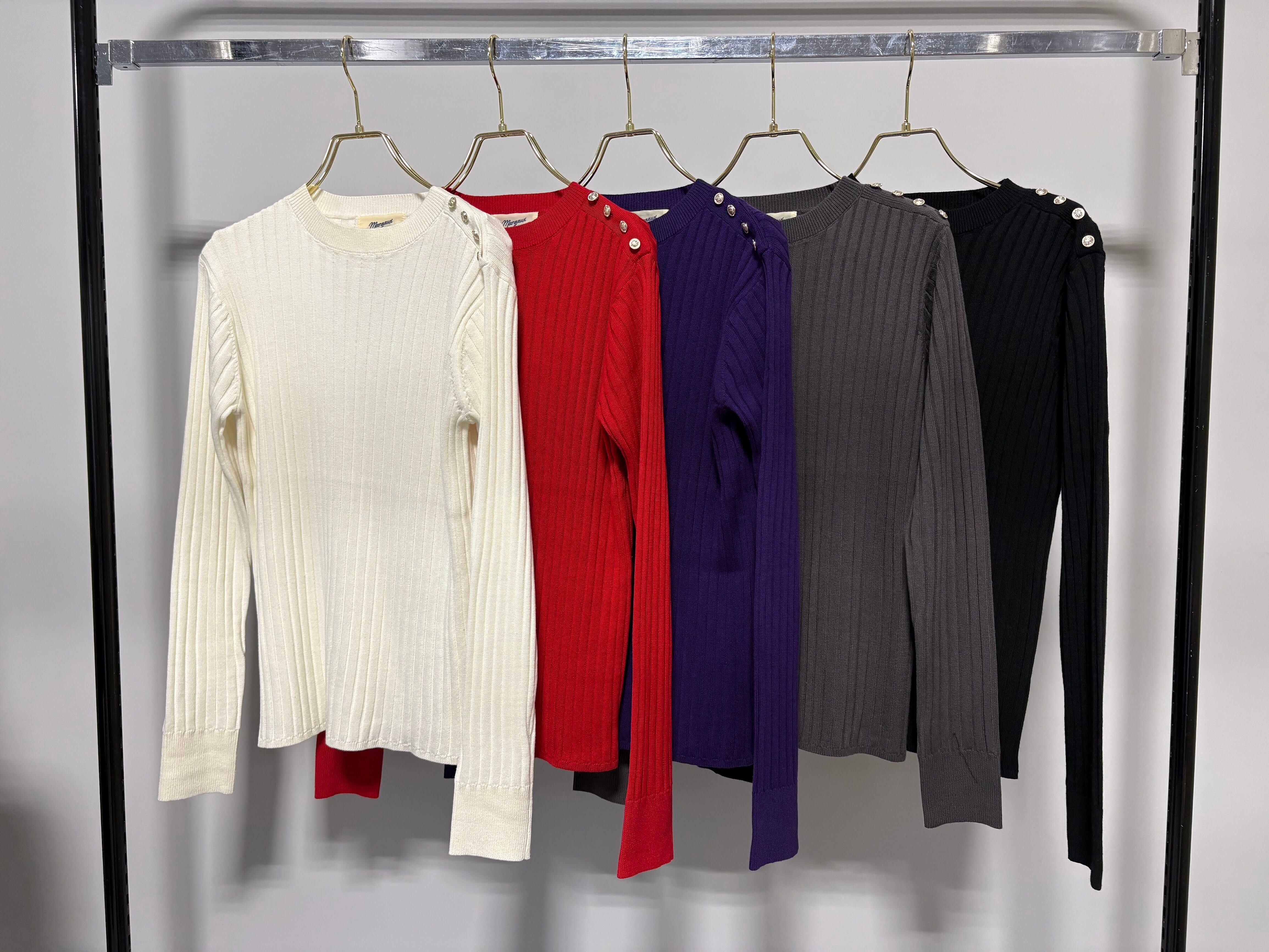 【10/上旬〜下旬入荷次第お届けのご予約】 MARGAUX VINTAGE/マルゴーヴィンテージ リブニットPO
