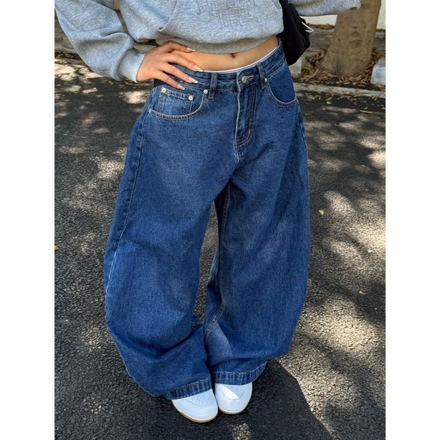 ミニマルワイドフォルムボリュームシルエットデニムパンツ 1col R02423