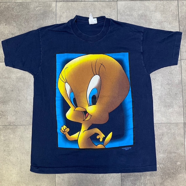 LOONEY TUNES ルーニーテューンズ 半袖Tシャツ キャラクターデザイン 90s ビンテージ サイズ L ブラック