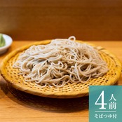 おおいし二八そば|冷そば用・4人前【ストレートつゆ・薬味付き】