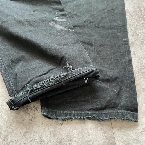 メキシコ製 ブラック ダブルニー Carhartt B136 BLK 42×34 詳細写真16