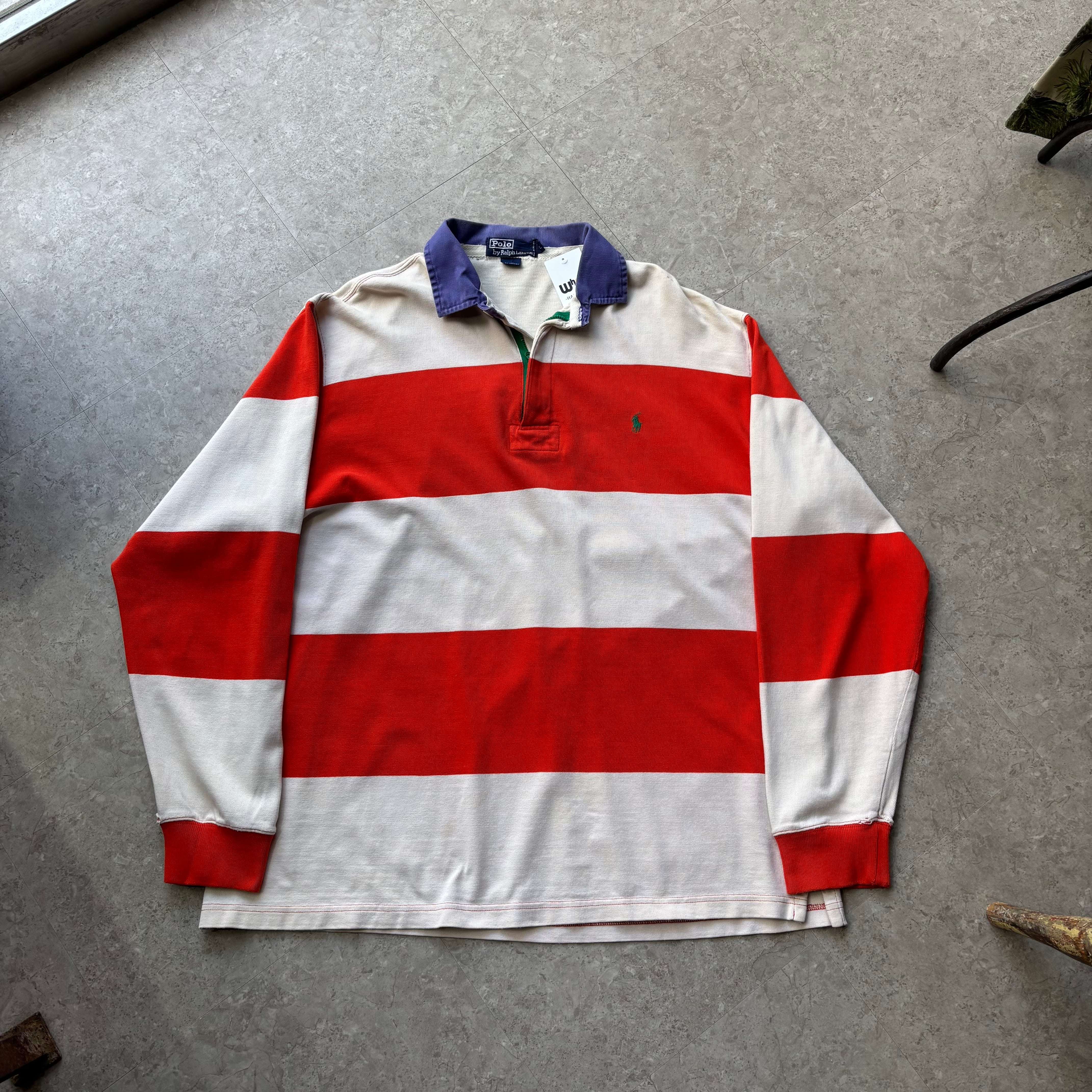00s archive polo RalphLauren ポロシャツ　白赤 90's~ Polo by Ralph Lauren Polo Shirt 90年代 00年代 ポロラルフ