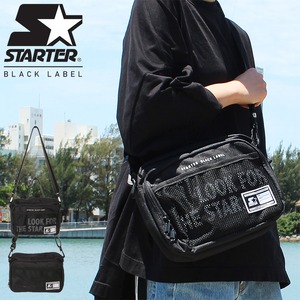 【st-sd001】STARTER BLACK LABEL (スターターブラックレーベル) メッシュ ポケット ショルダーバッグ ST-SD001 コンパクト 大容量 メンズ レディース