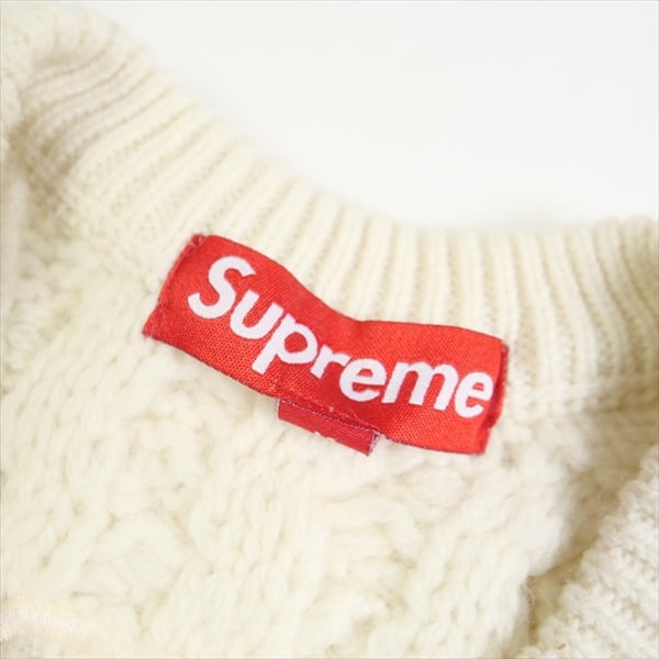 日直島田 Supreme  White Sweater Lサイズ Size【L】 SUPREME シュプリーム 23AW Applique Cable Knit Sweater
