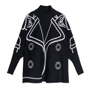 Black Oversized Knit Sweater / ブラック オーバーサイズ ニット セーター