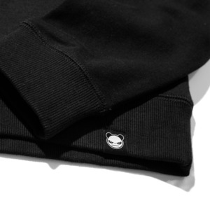 【HIPANDA ハイパンダ】レディース フロッキープリント フーディー スウェット WOMEN'S BASIC LOGO HOODIE SWEAT SHIRT / WHITE・BLACK・RED