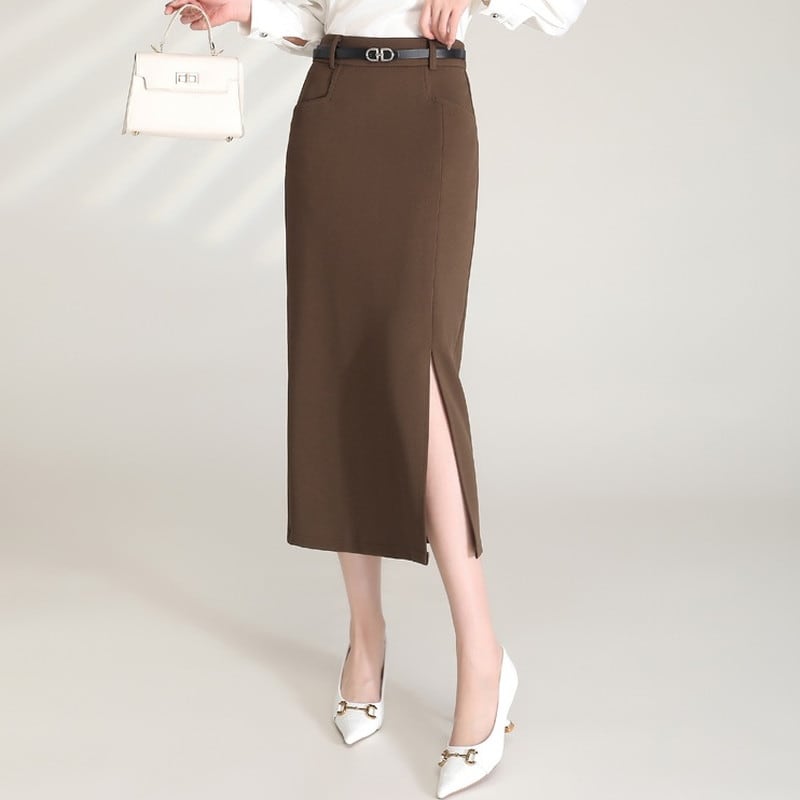 スリット入りタイトスカート Me1426