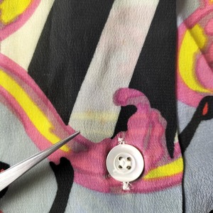 イタリア製 アート 総柄 ブラウスシャツ