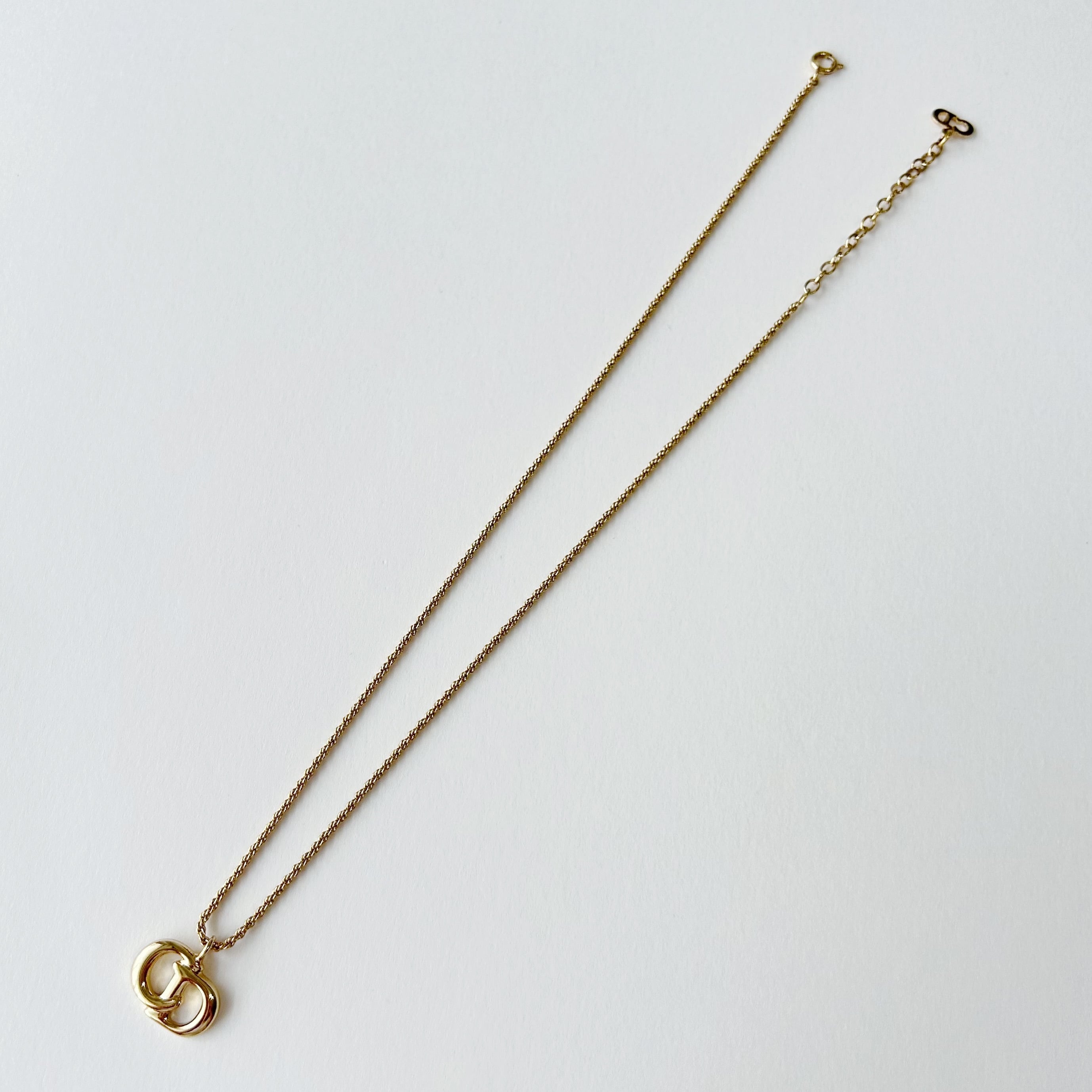 N7088】Christian Dior CD logo necklace/クリスチャンディオール