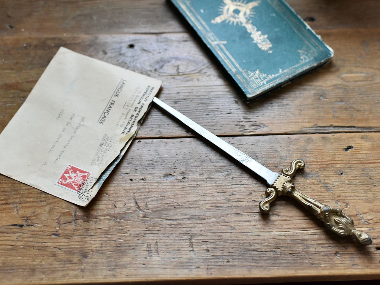 剣を型どった素敵なペーパーナイフ（小）　フレンチアンティーク