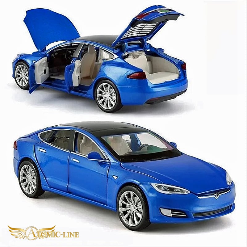 テスラ ミニウォーターキット 2個セット テスラ MODEL3 1/32 ミニカー 全4色 ライト点灯 サウンド 合金モデル