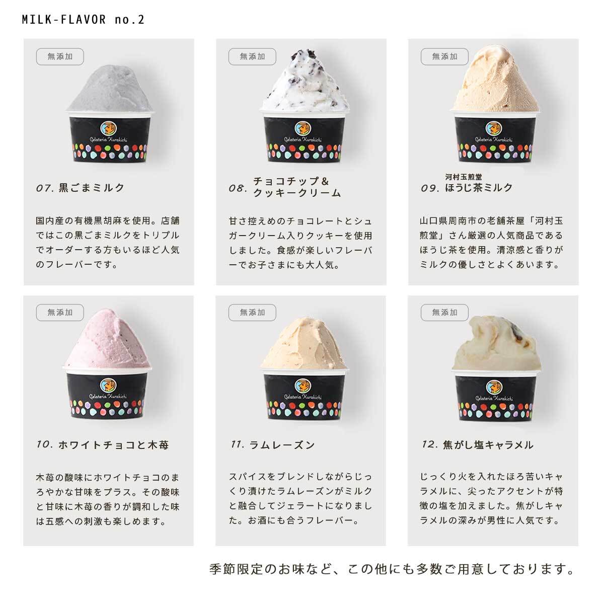 12個・送料無料】ギフトに！クラキチ厳選ジェラートギフト12種