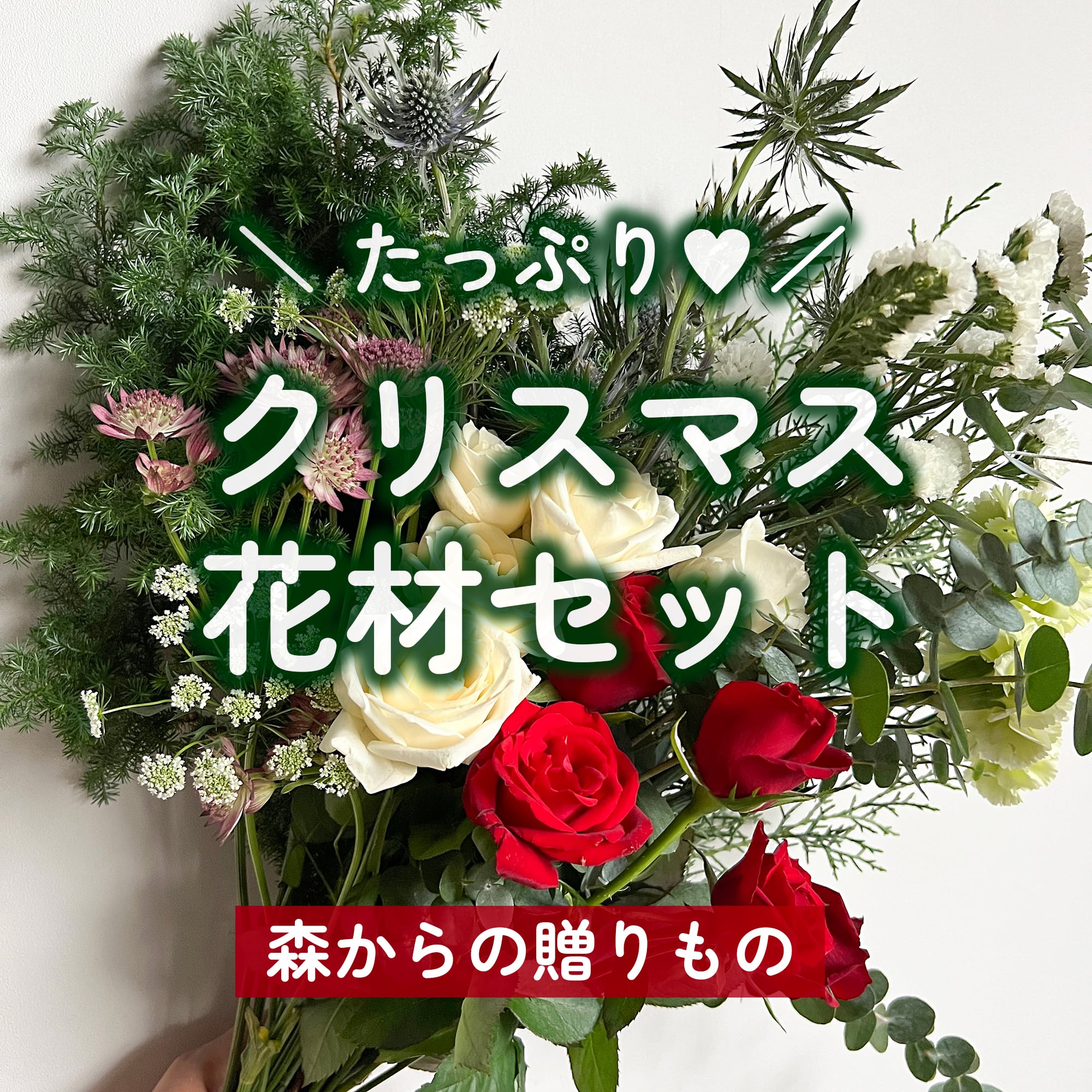 森からの贈りもの☆クリスマス花材セット〈スペシャル〉★フラワーロス支援