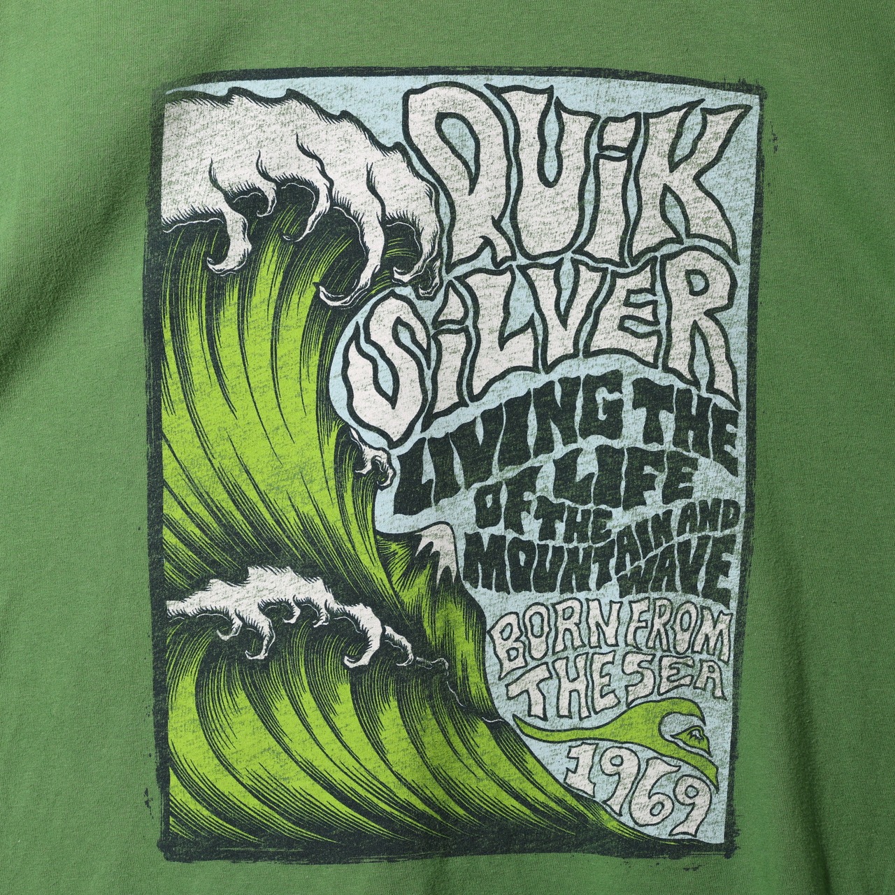 美品 L Y2K Quiksilver クイックシルバー 葛飾北斎 サーフTシャツ surf