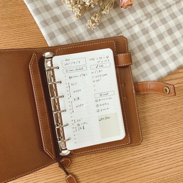 【お得な100枚セット】ミニ6穴サイズ/デイリーシステム手帳リフィル