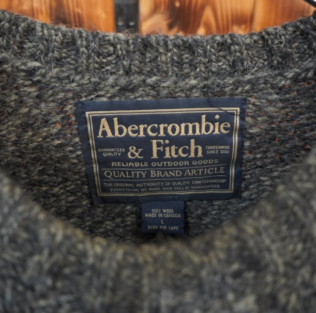 90s abercrombie&fitch カナダ製 ウール セーター L 90s abercrombie&fitch カナダ製 ウール セーター L