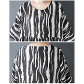 モノトーン 柄切替 ワンピース 30216