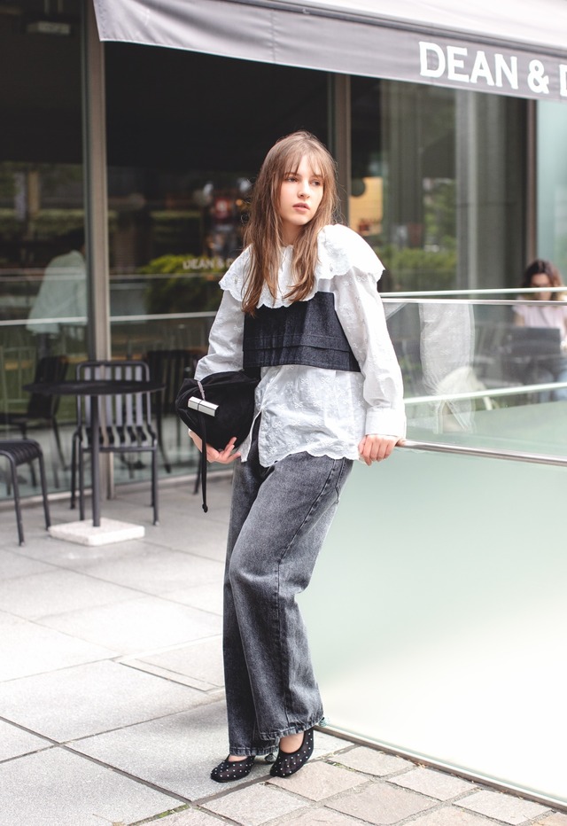 （select）タックビスチェ(デニム）