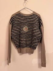 80s-90s "SONIA RYKIEL" Quilted Back Sweat Cardigan (MADE IN FRANCE)