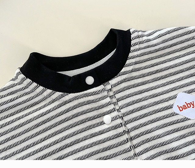 【セット】ストライプ半袖Tシャツハーフパンツセットアップ - 11