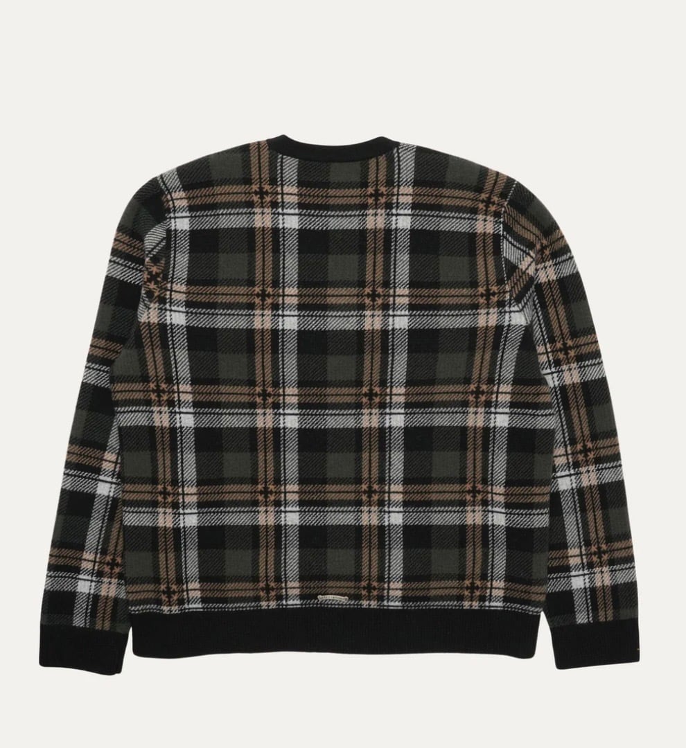 CHROME HEARTS クロムハーツ カシミア チェック柄 Vネック セーター