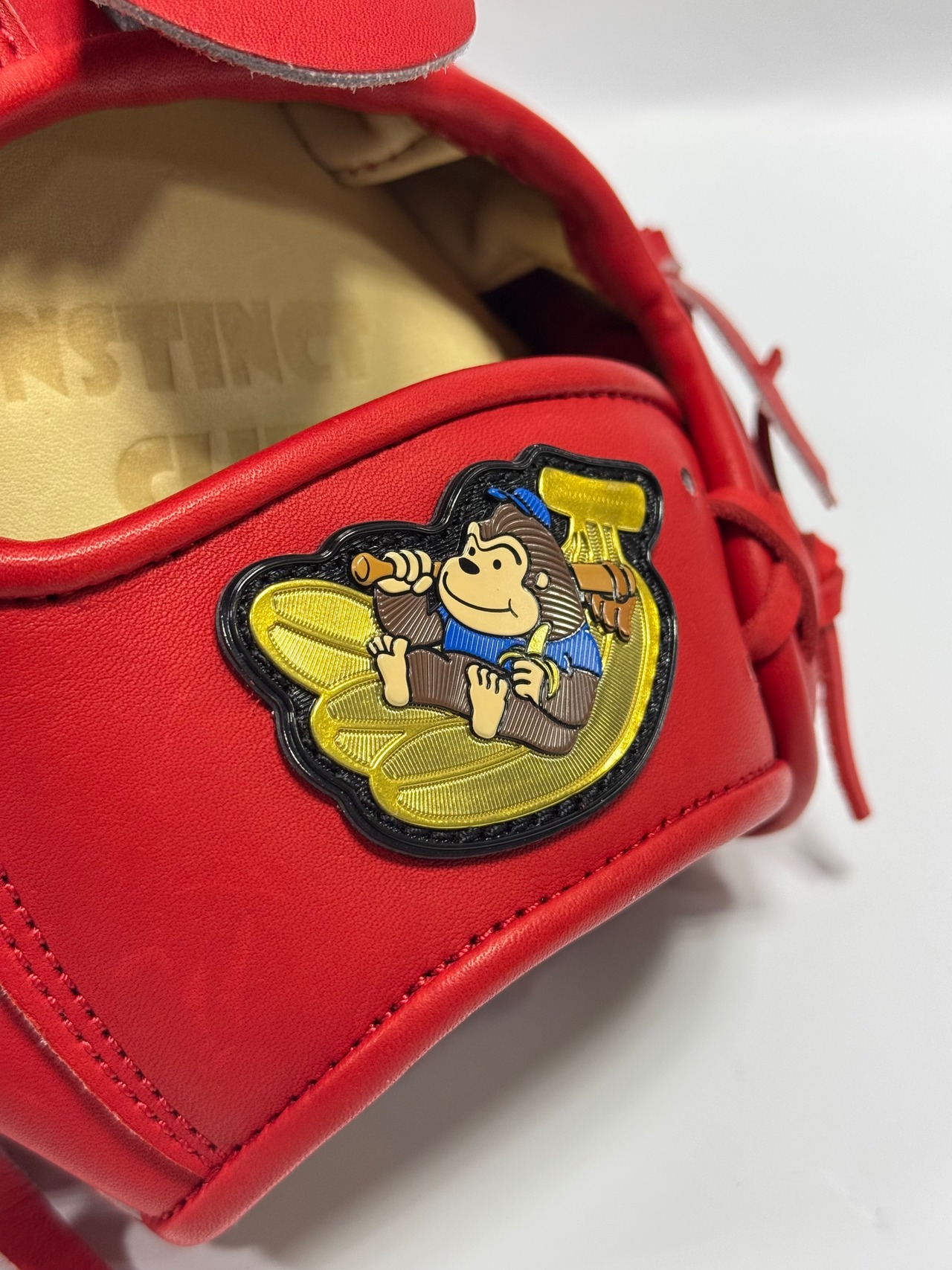 ごりら印の野球道具　限定硬式グラブ　高校野球対応　SKRｰ20型　左投げ用　レッドオレンジ×レッドオレンジ・画像8
