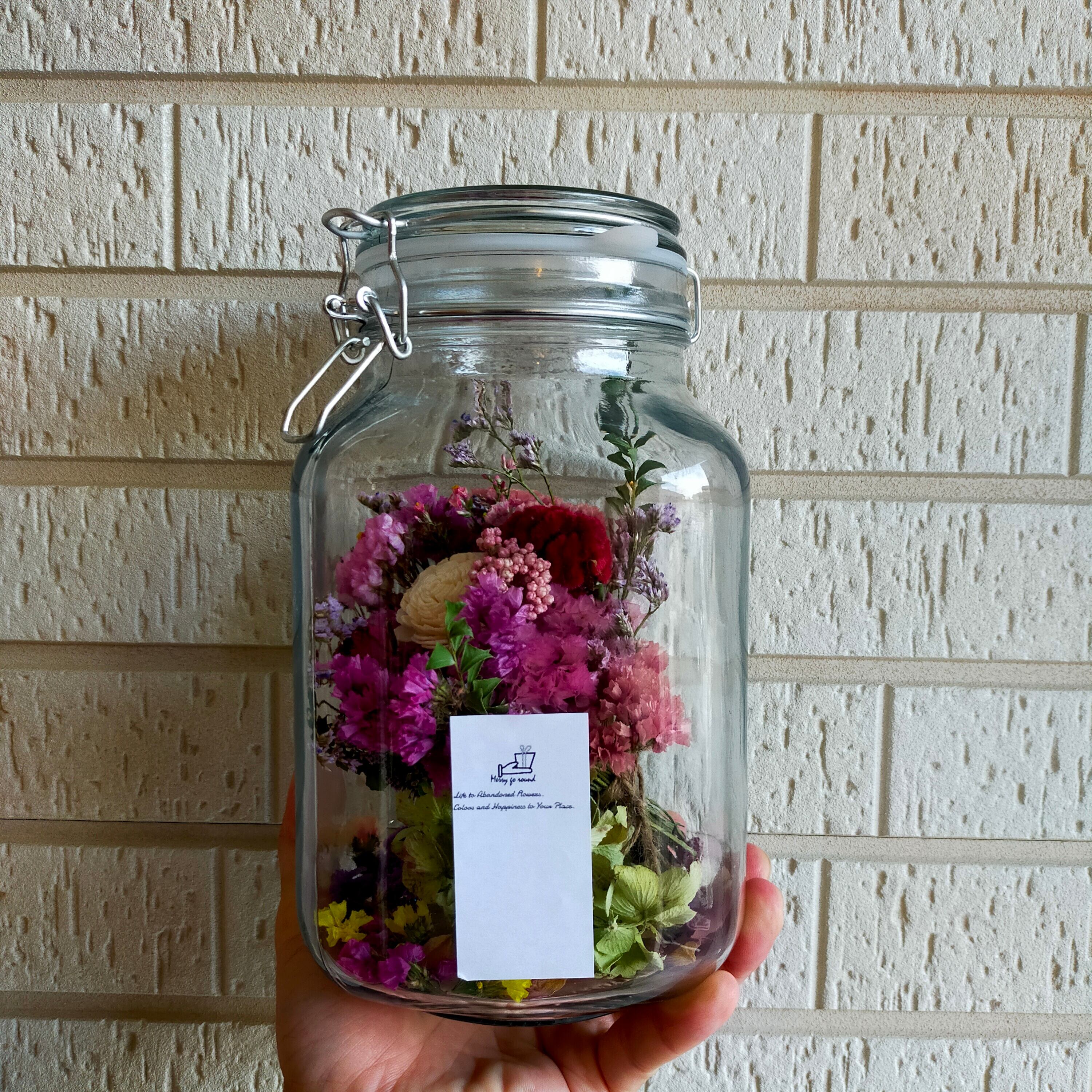 "永"ブーケインボトルM【"Ei"Dried flowers Bouquet in Bottle M】