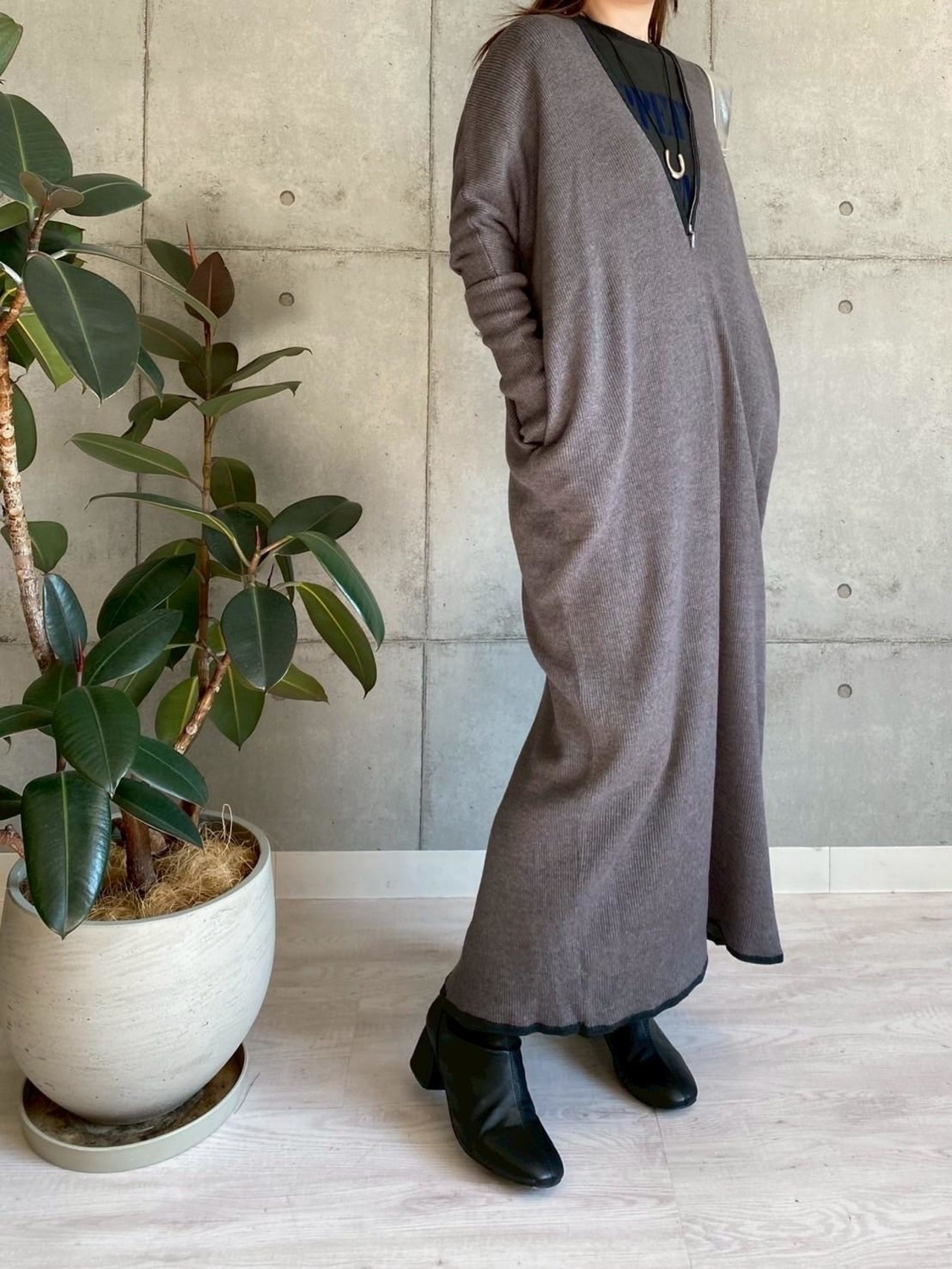 ROSIEE センターファスナーリブニットOP 771212