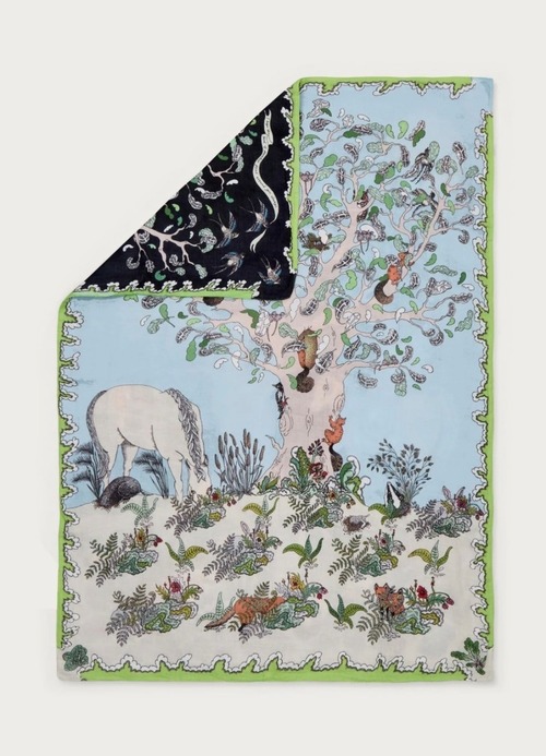 【Forivor】 Large size The Enchanted Forest Baby Muslin Blanket(size120×150cm)
