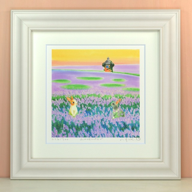 栗乃木ハルミ「Lavender」 cタイプ　                                                            絵画・ 額入りアート