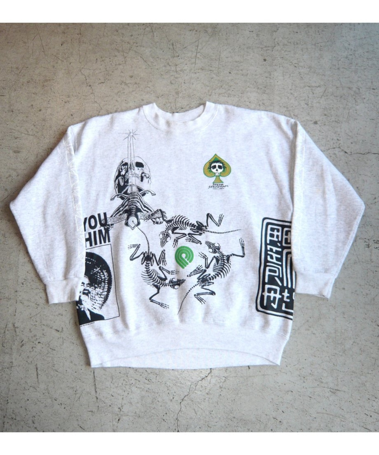 00s POWELL PERALTA Bootleg マルチプリント クルーネックスウェット