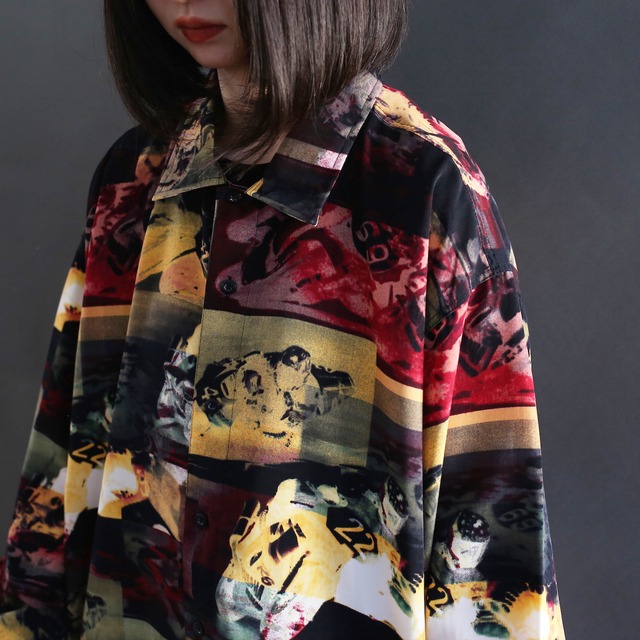 racing bike dark coloring l/s big shirt