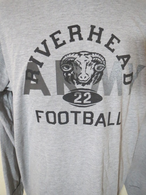 DEAD STOCK COLLEGE OVER PRINT US ARMY LONG SLEEVE T / RIVERHEAD 2