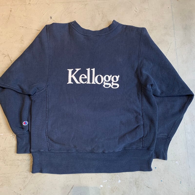 80's Champion チャンピオン リバースウィーブ スウェット NORTHWESTERN UNIVERSITY Kellogg School  of Management 2枚タグ ネイビー カレッジ両面プリント MEDIUM USA製 希少 ヴィンテージ BA-1365 RM1734H |  ...