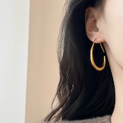 ティアドロップ型フープピアス H0038