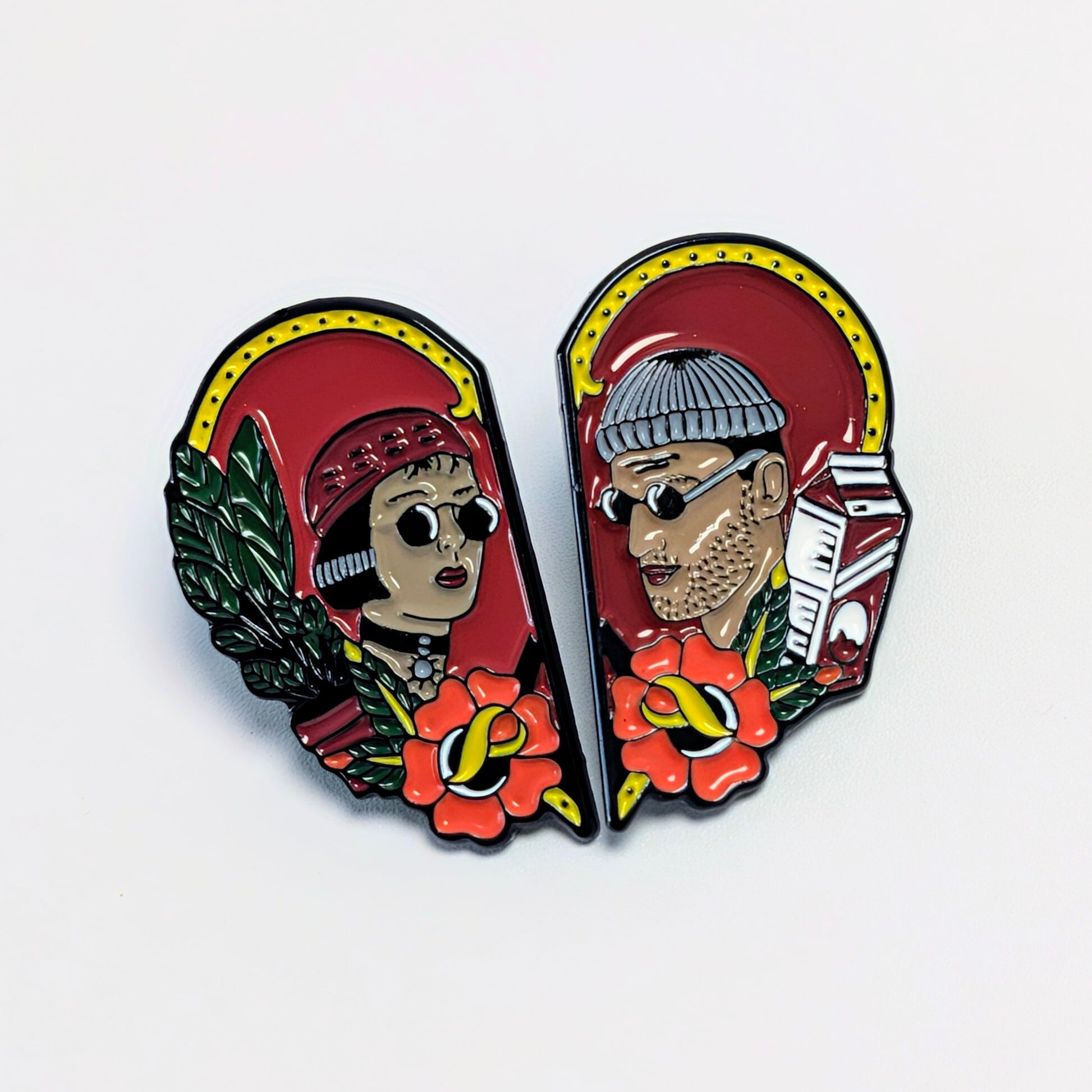 送料無料！ ★ピンズ PINS★ピンバッジ 【 LEON ( レオン ) 】レオン♡マチルダ ペアピンズ / 2Pセット / 90sMOVIE 〚アメリカン雑貨 アメトイ〛
