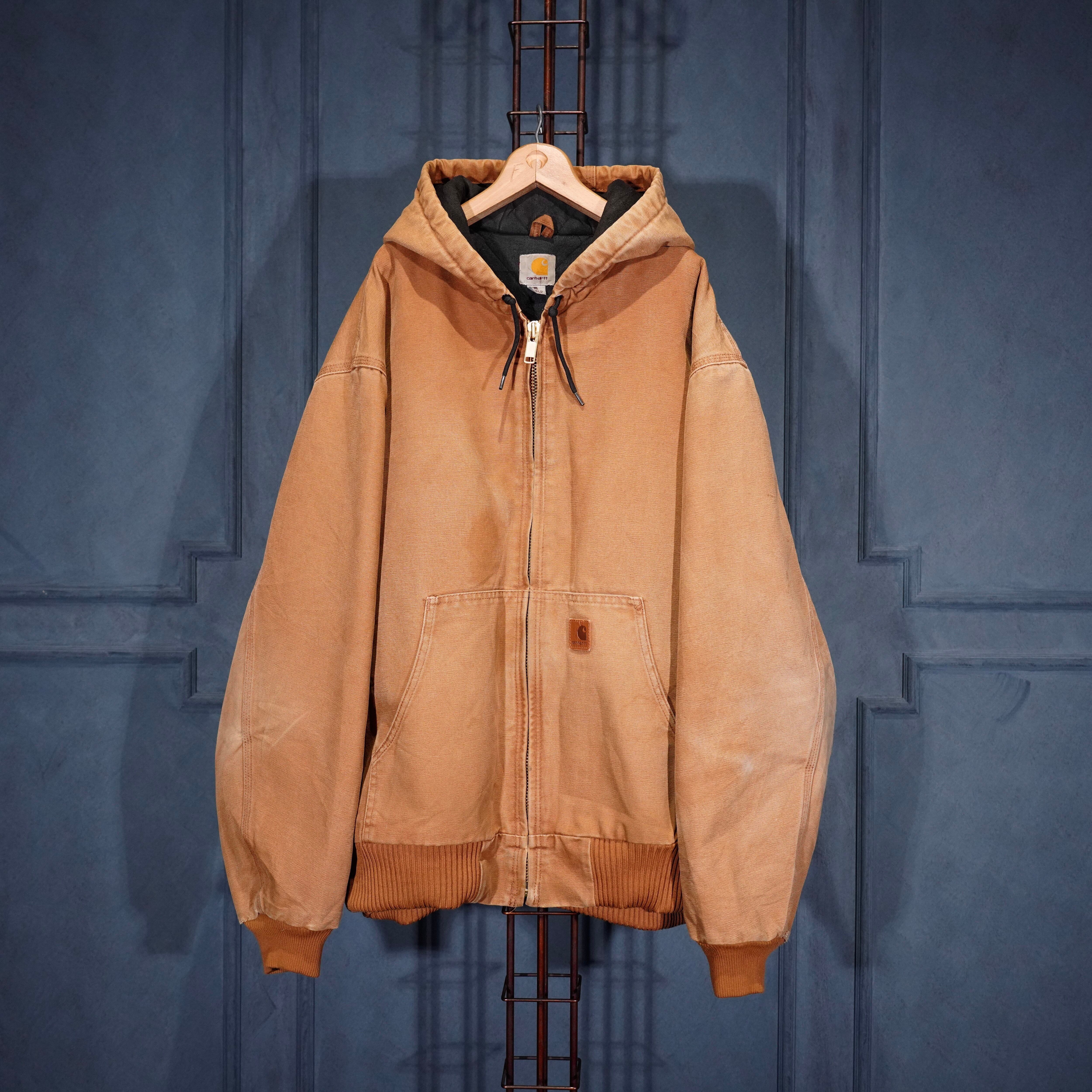 USA VINTAGE Carhartt ZIP UP HOODIE DUCK BLOUSON MADE IN MEXICO