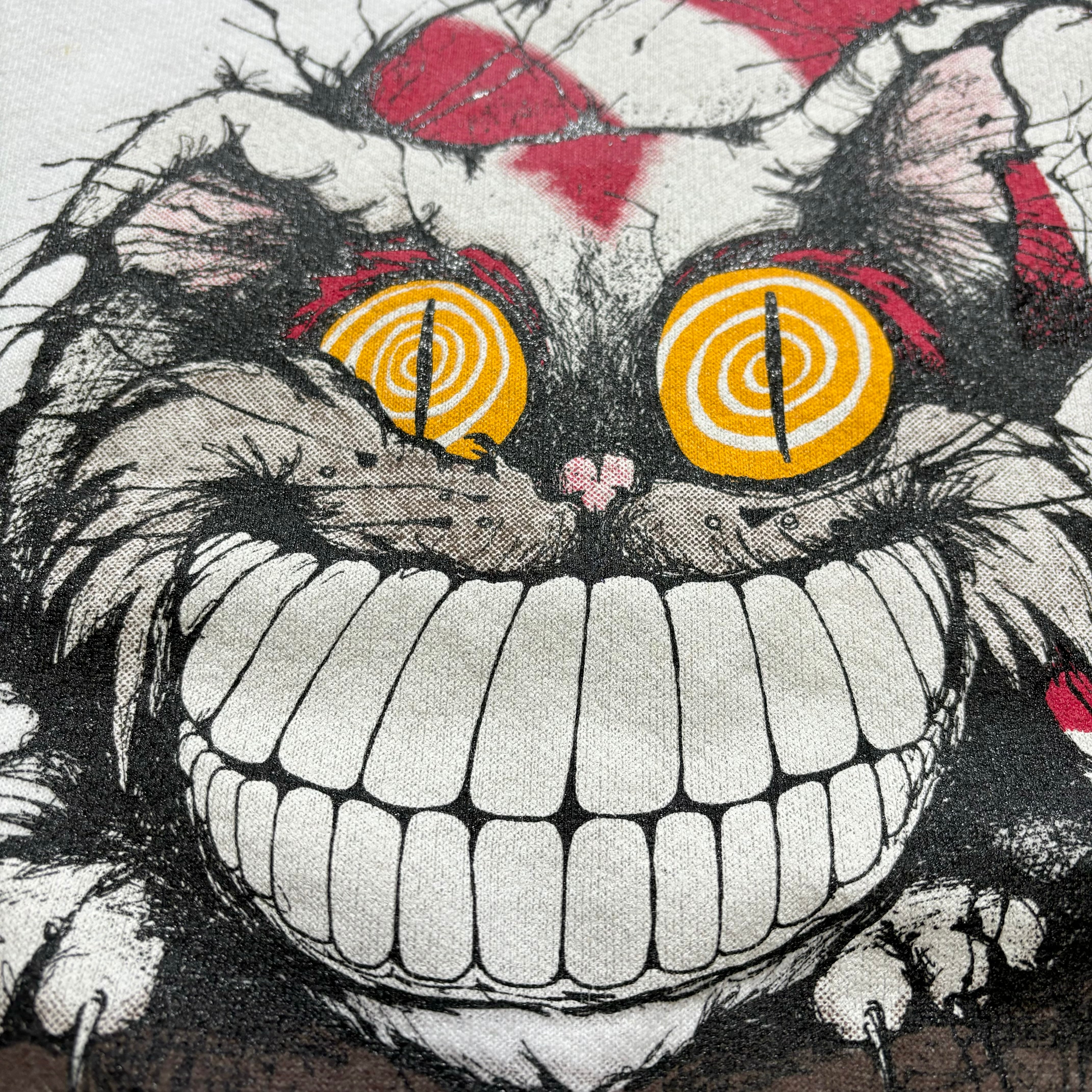 90s 不思議の国のアリス＂チェシャ猫＂スウェットXL | Humor cloth