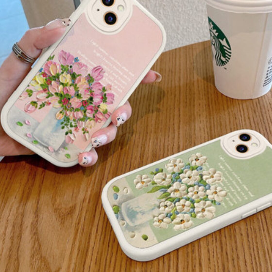 iPhoneケース レディース 花 チューリップ シリコン パステル ピンク
