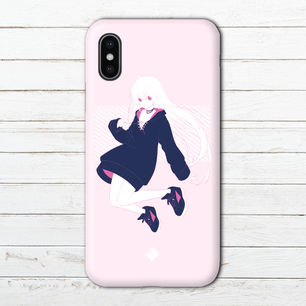 Iphoneケース スマホケース イラスト 女の子 おしゃれ Iphonexs X Iphone5 6 6s 7 8 かわいい おすすめ 個性的 人気 イラストレーター クリエイター 絵師 Android アンドロイド ケース タイトル Pink 作 灰染せんり イラストレーター クリエイター Youtuber グッズ