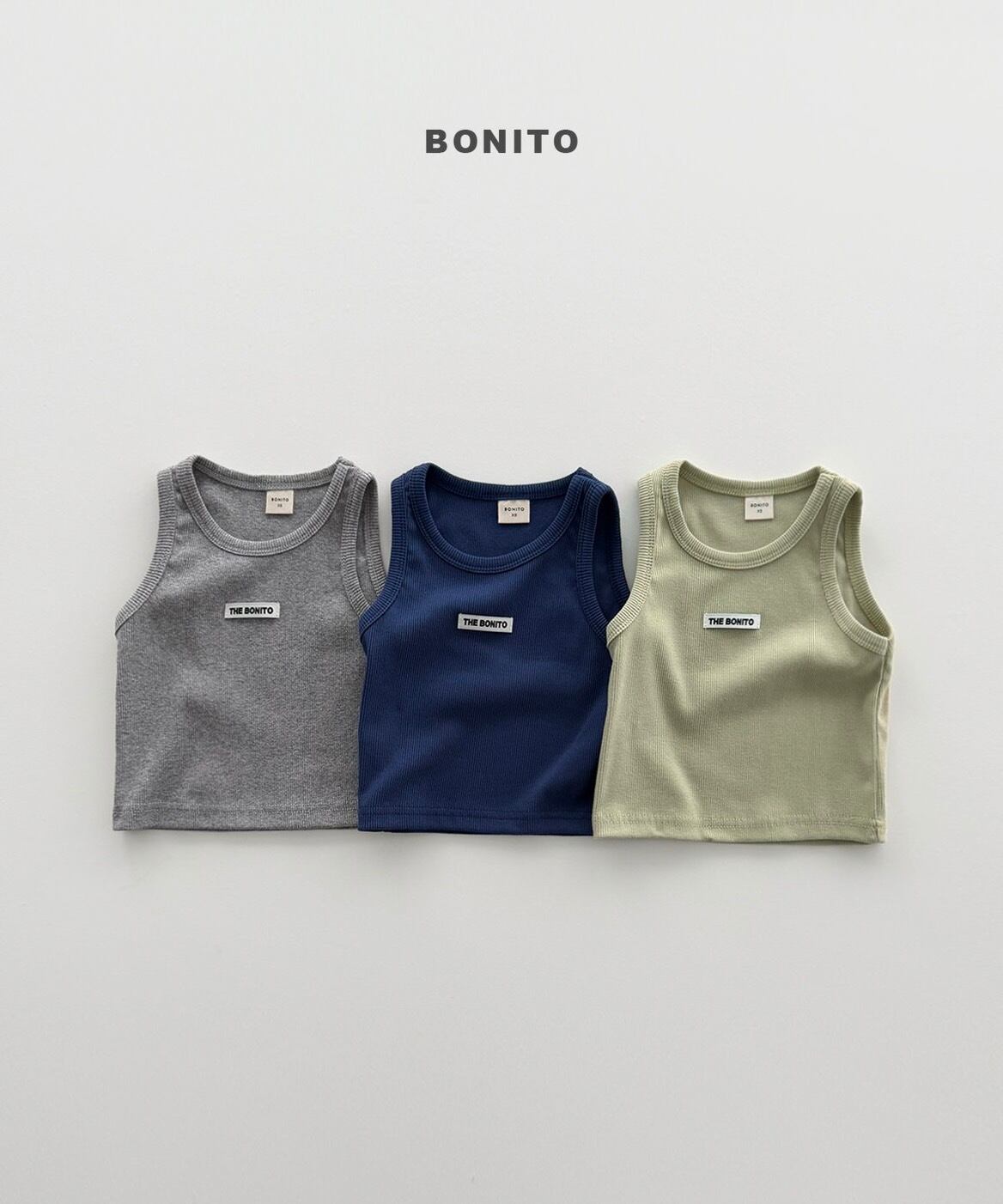【予約/送料無料】bonito / リブレイヤードノースリーブ