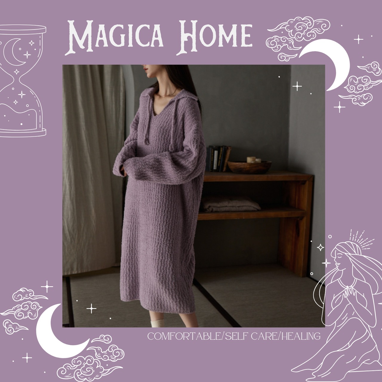 ミスティック・ライラック  リラックスワンピ　M25132