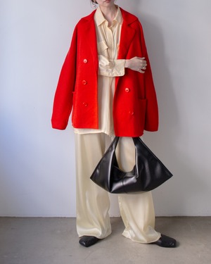 1980s Euro vintage - oversized knit tailored jacket