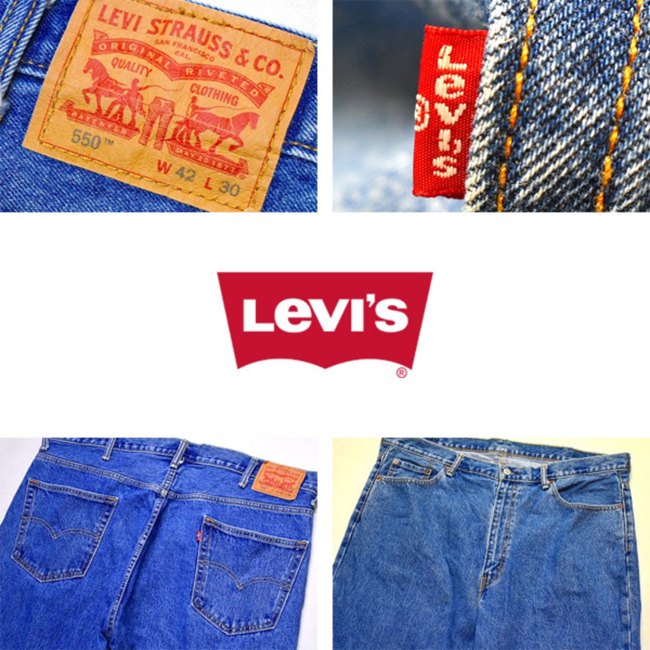 1点物◇LevisリーバイスUSA企画550ワイドジーンズ/デニムパンツ古着 