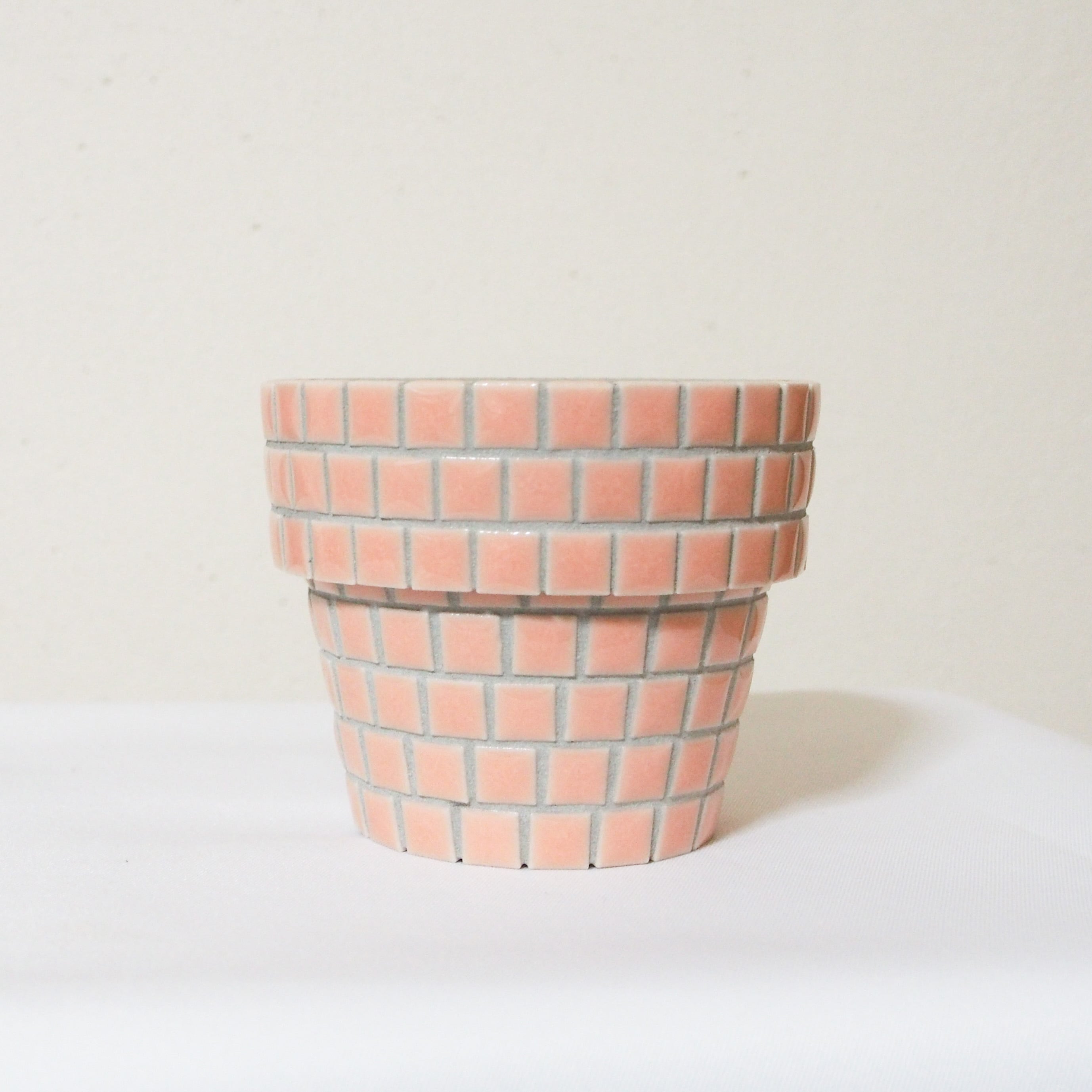 タイル鉢 3号 ピンク | tileflowerpot Un