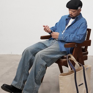 フェードブルー・リラックスデニムシャツ A2106