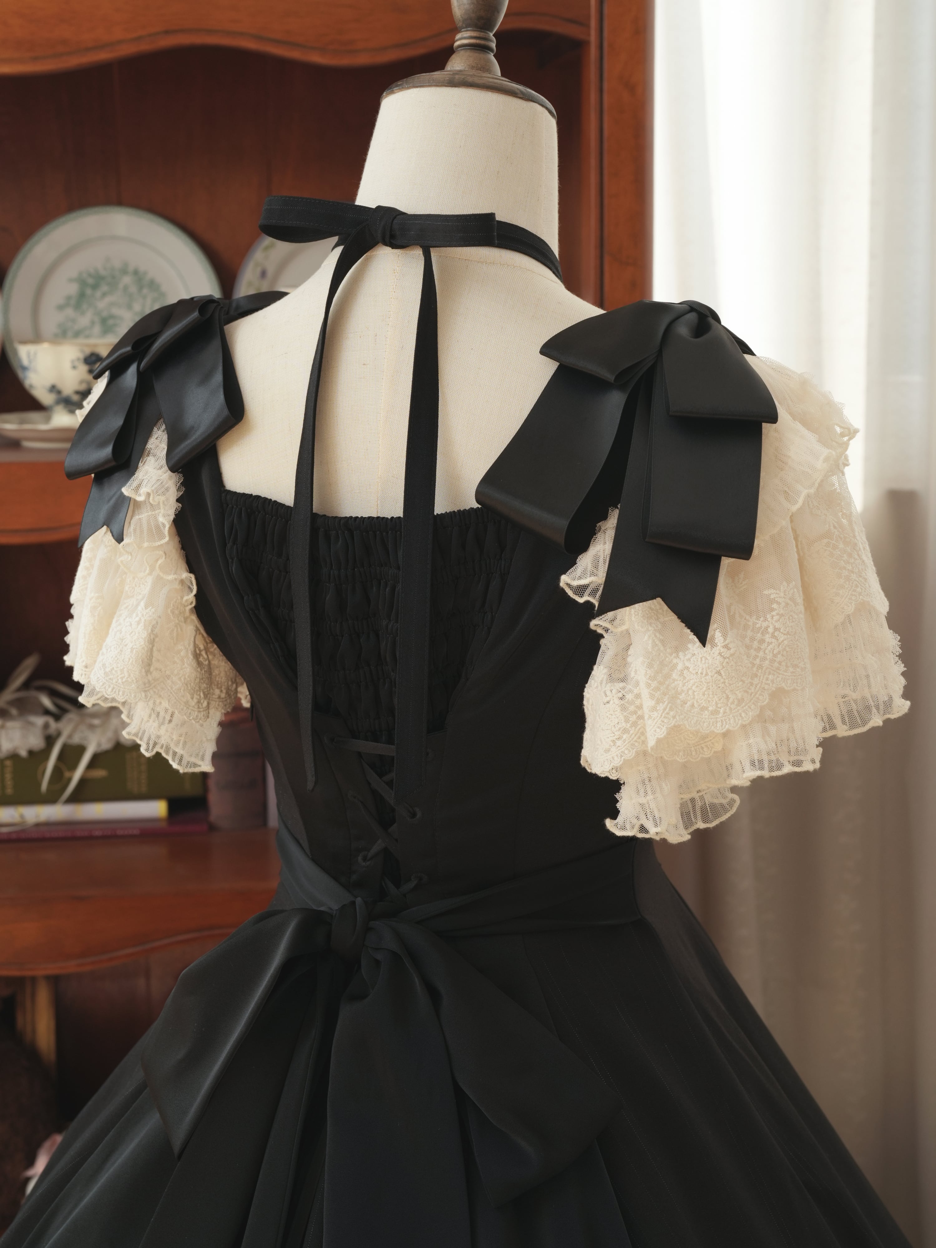 CECIL McBEE ドレス 黒ラビットボレロ付きブライダル発表会 御伽噺と語りの手 ノーブルリボンワンピース | HoshibakoWorks
