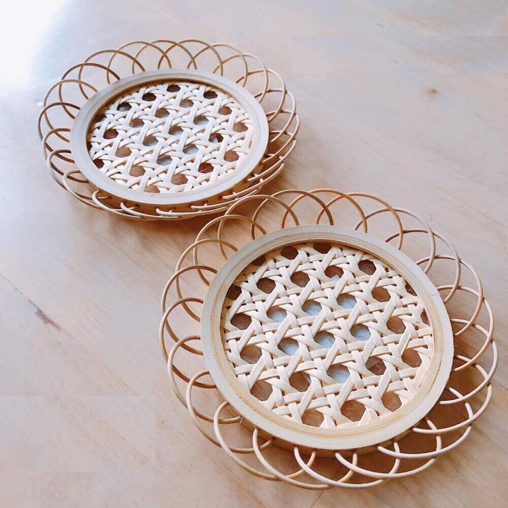 【天然竹】竹ひまわりコースター